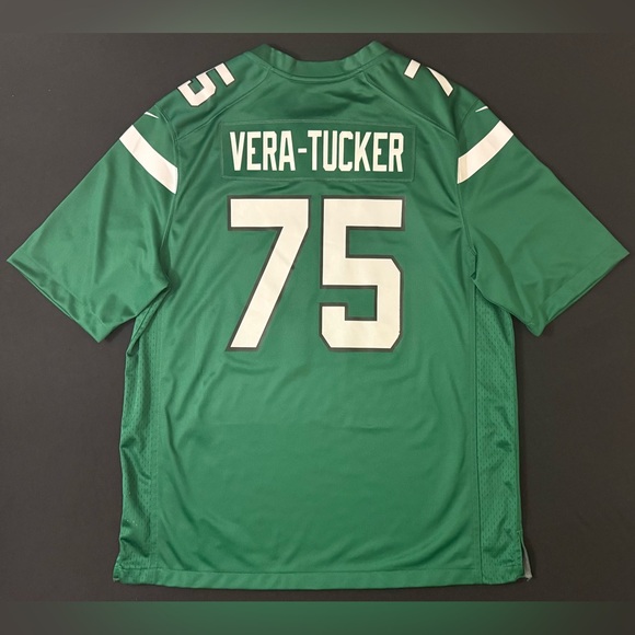 Rare Nike Alijah Vera-Tucker New York Jets #75 Gotham Green Game Jersey Men’s XL - Picture 1 of 6